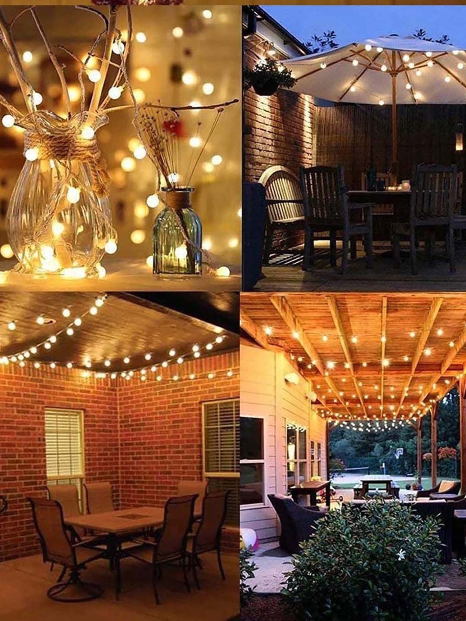 Homesake Yellow Copper 5M Frosted Ball Led Lights String Lights