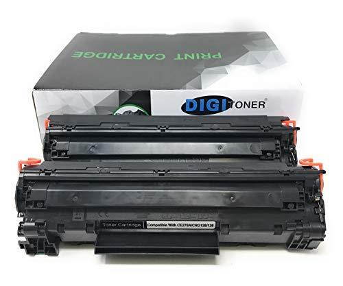 DIGITONER Toner Cartridge Compatible with CE278A Canon CRG128 CRG126 Laserjet Pro M1530/Series/26PPM/M1536/dnf/26PPM/M1537/dnf/26PPM/M1538/dnf/26PPM/M1539/dnf/26PPM/P1566/P1606dn [2 Pack]