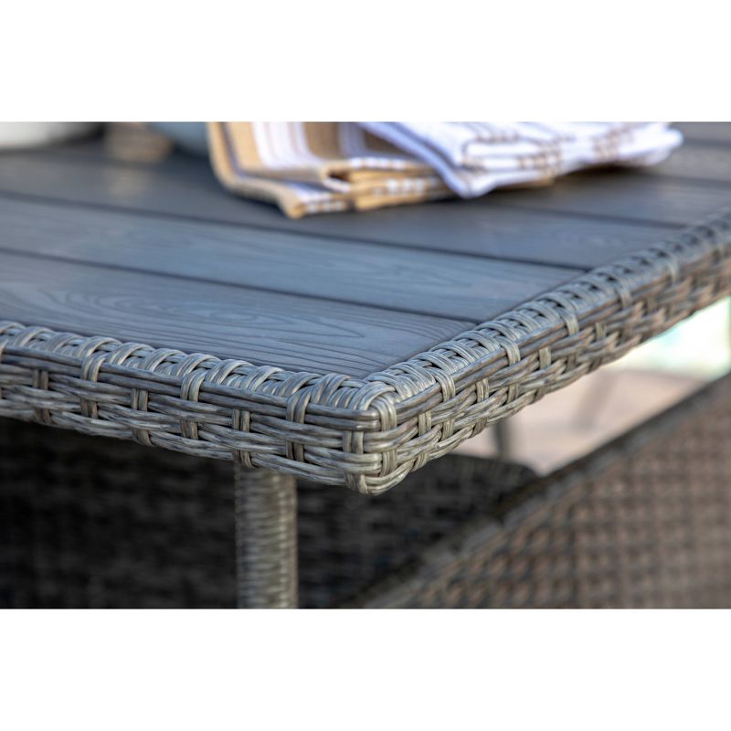 Ariana 5pc Outdoor Wicker Dining Set - Dark Gray - Coaster