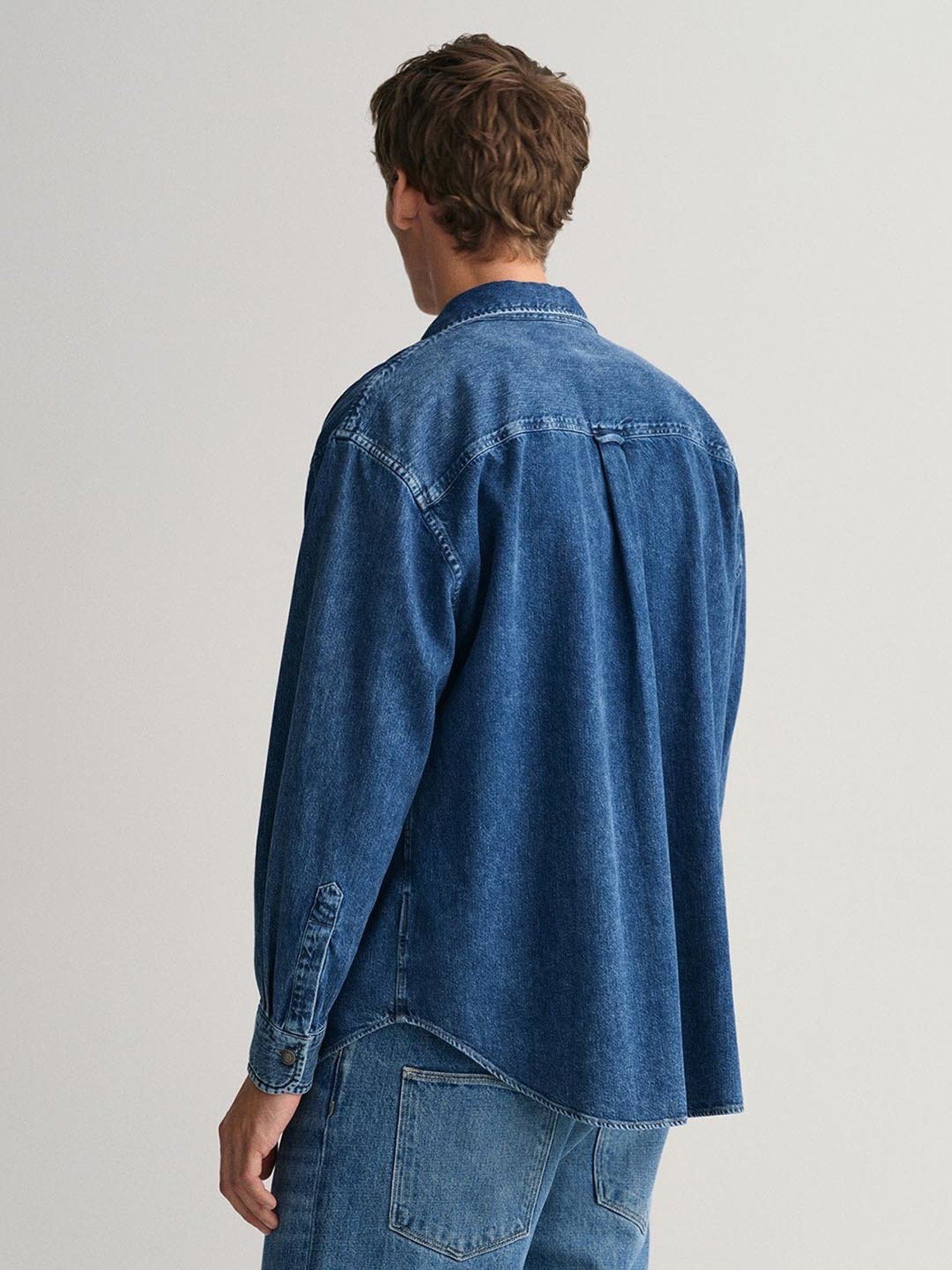 GANT Blue Cotton Comfort Fit Denim Shirt