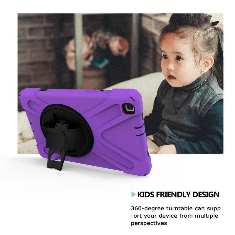 Galaxy Tab A 8.0 T290 Case, Heavy Duty Rugged Shield Case, Shockproof Drop Protection Kickstand Handstrap Shoulderstrap For Samsung Galaxy Tab A 8.0 2019 SM-T290 [Black]