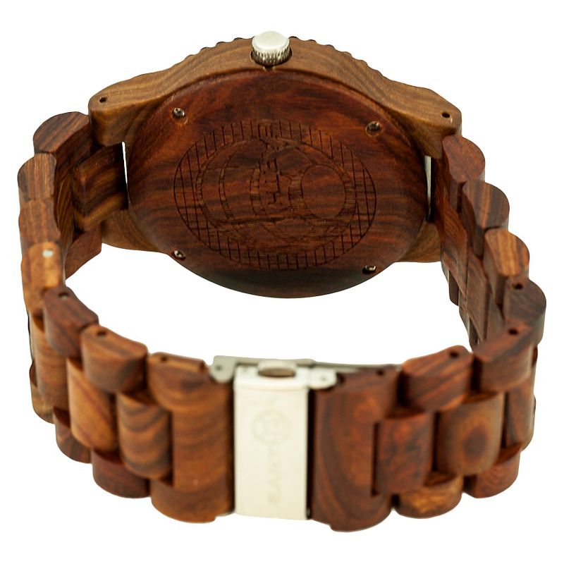 Earth Wood Men's Bighorn Eco - Friendly Sustainable Wood Bracelet Watch - Red