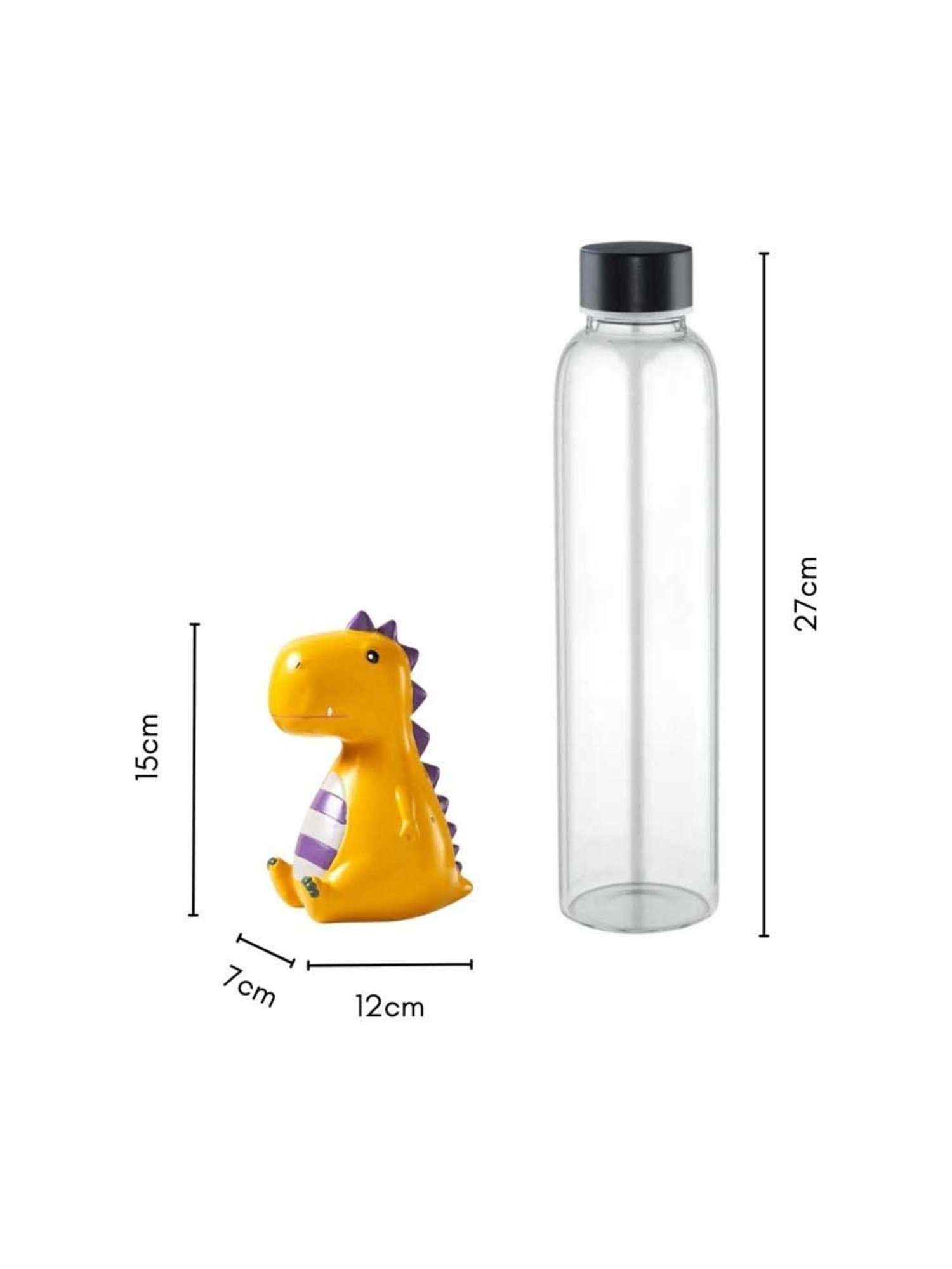 Nestasia Yellow & Purple Resin Made Dinosaurs Showpiece For Home Decoration I Perfect For Kids