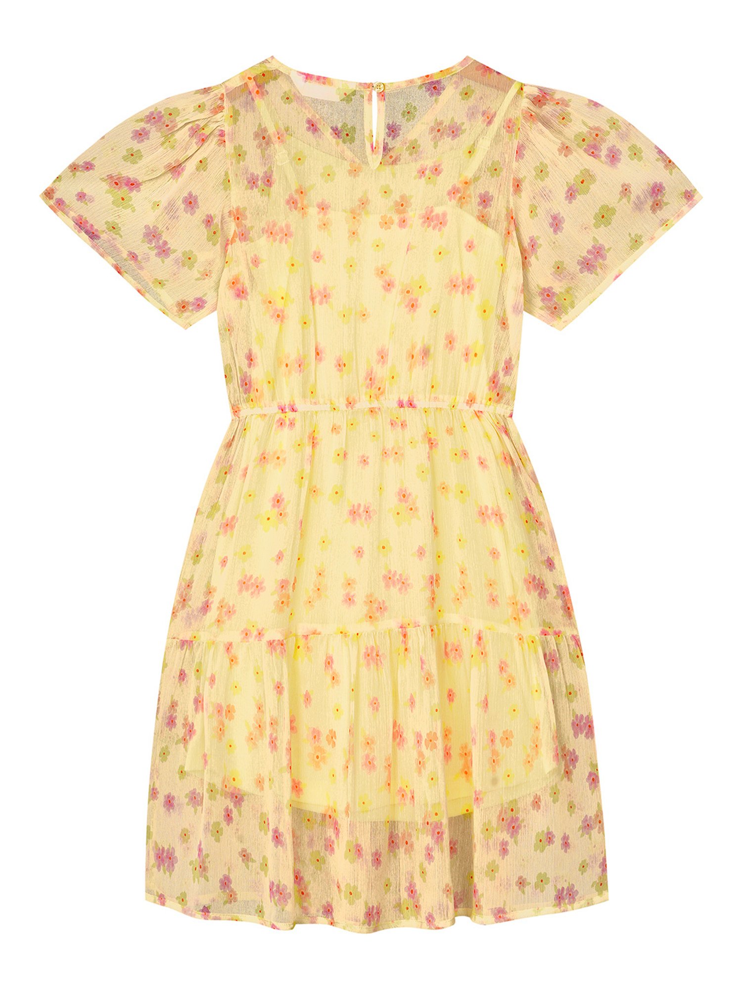 Budding Bees Kids Yellow Floral Print Dress
