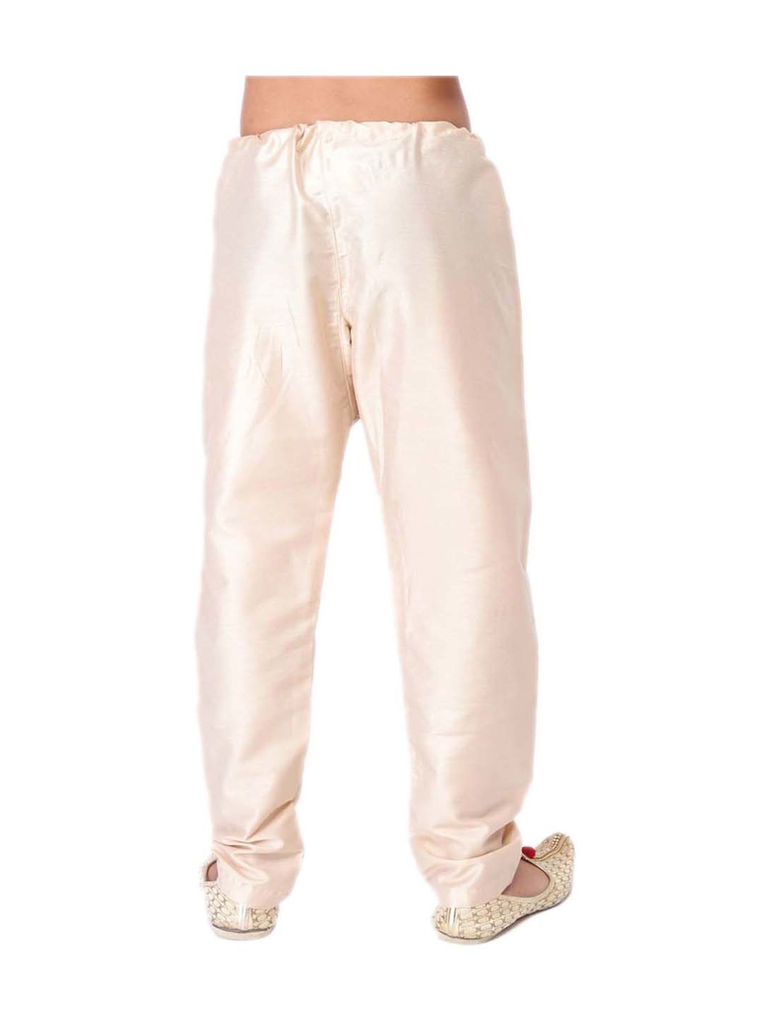 TABARD Kids Beige Cotton Regular Fit Churidar