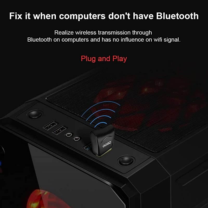 USB Bluetooth Dongle  Bluetooth 40 Adapter Bluetooth Receiver for PC Laptop Desktop Keyboard Mouse Headset Speaker Smartphone Tablet Compatible with Windows 108187XPVistaXP