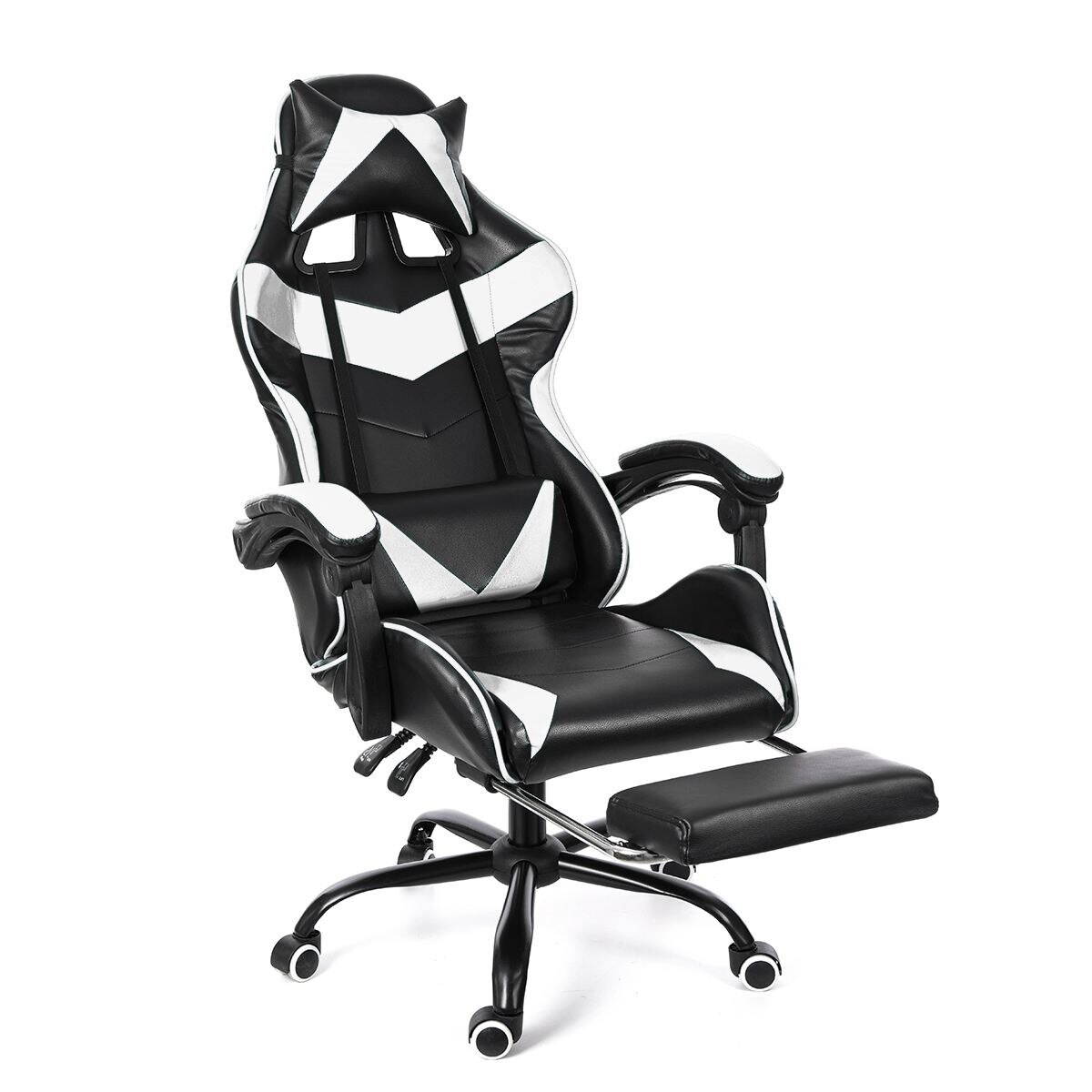 Computer Office Chair  Gaming Chair Home  with Footrest Swivel Lifting Lying Ergonomic Office Gamer Chair Racing Chair for Adult Reclining Adjustable  Leather Chair High Back Desk Chair Headrest