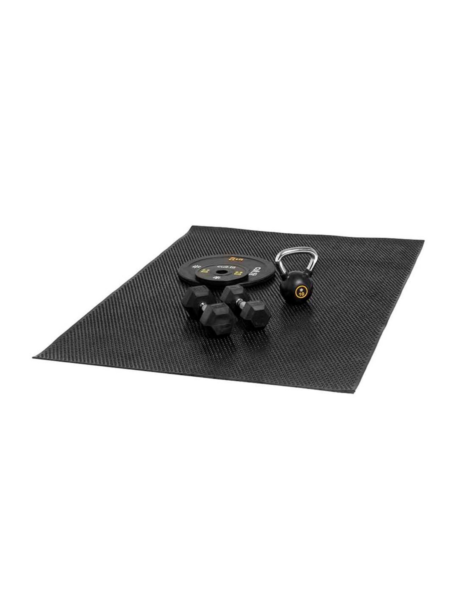 Cultsports Black Rubber Workout Mat