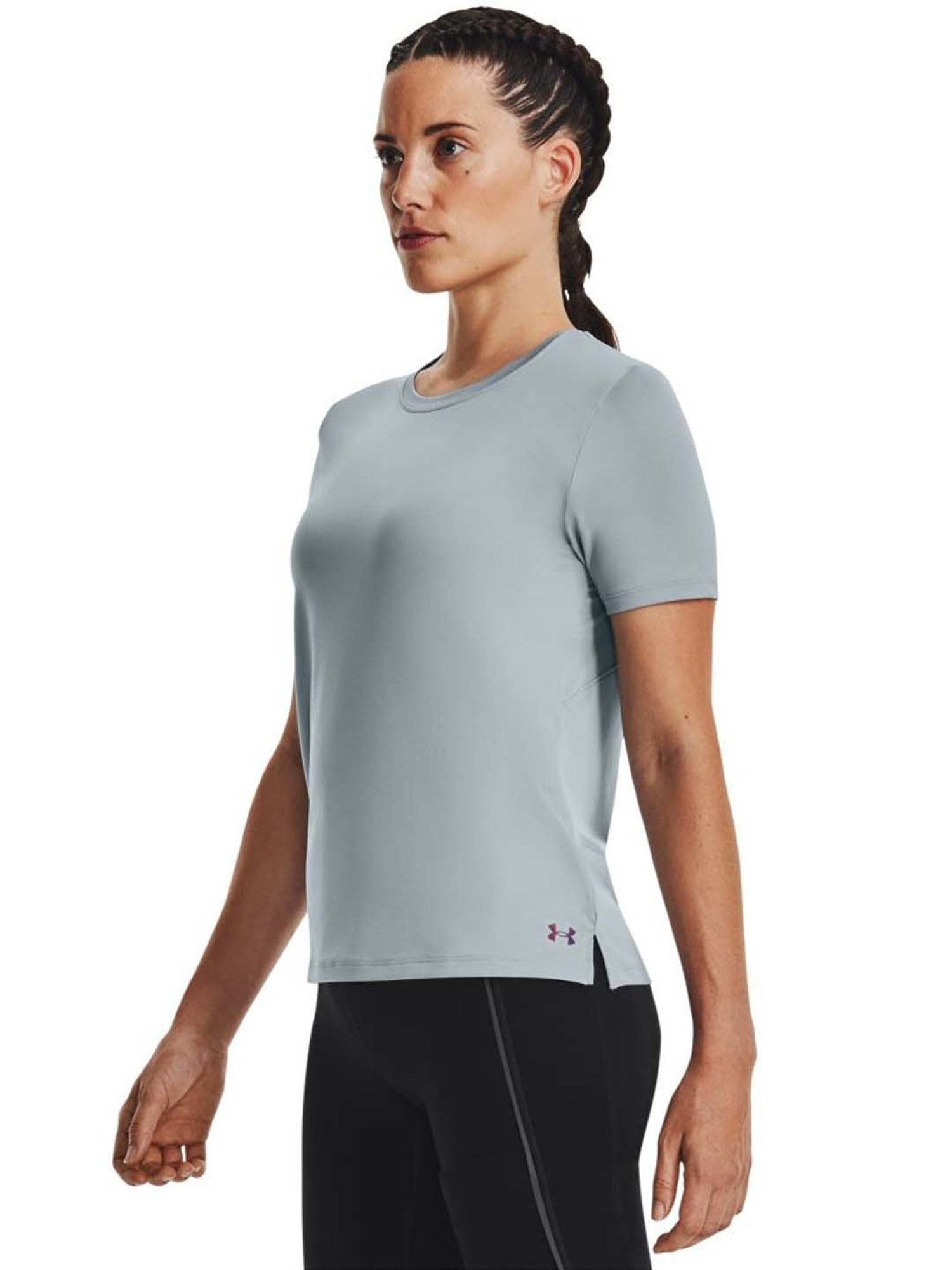 UNDER ARMOUR Grey Logo Print Sports T-Shirt