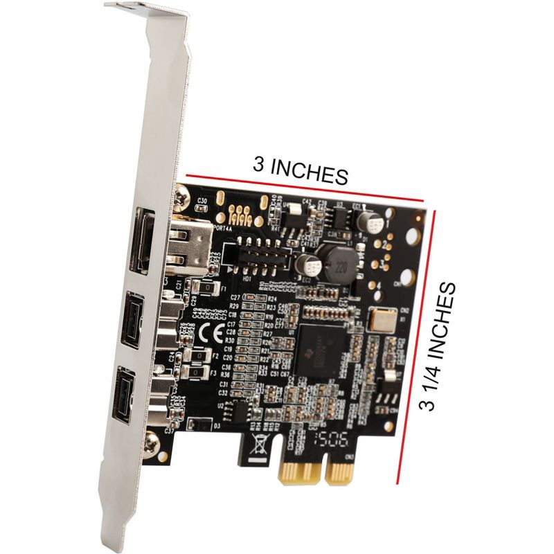 SYBA Multimedia 2 Port 1394B Firewire and1 Port 1394A PCI-e 1.0 x1 Card