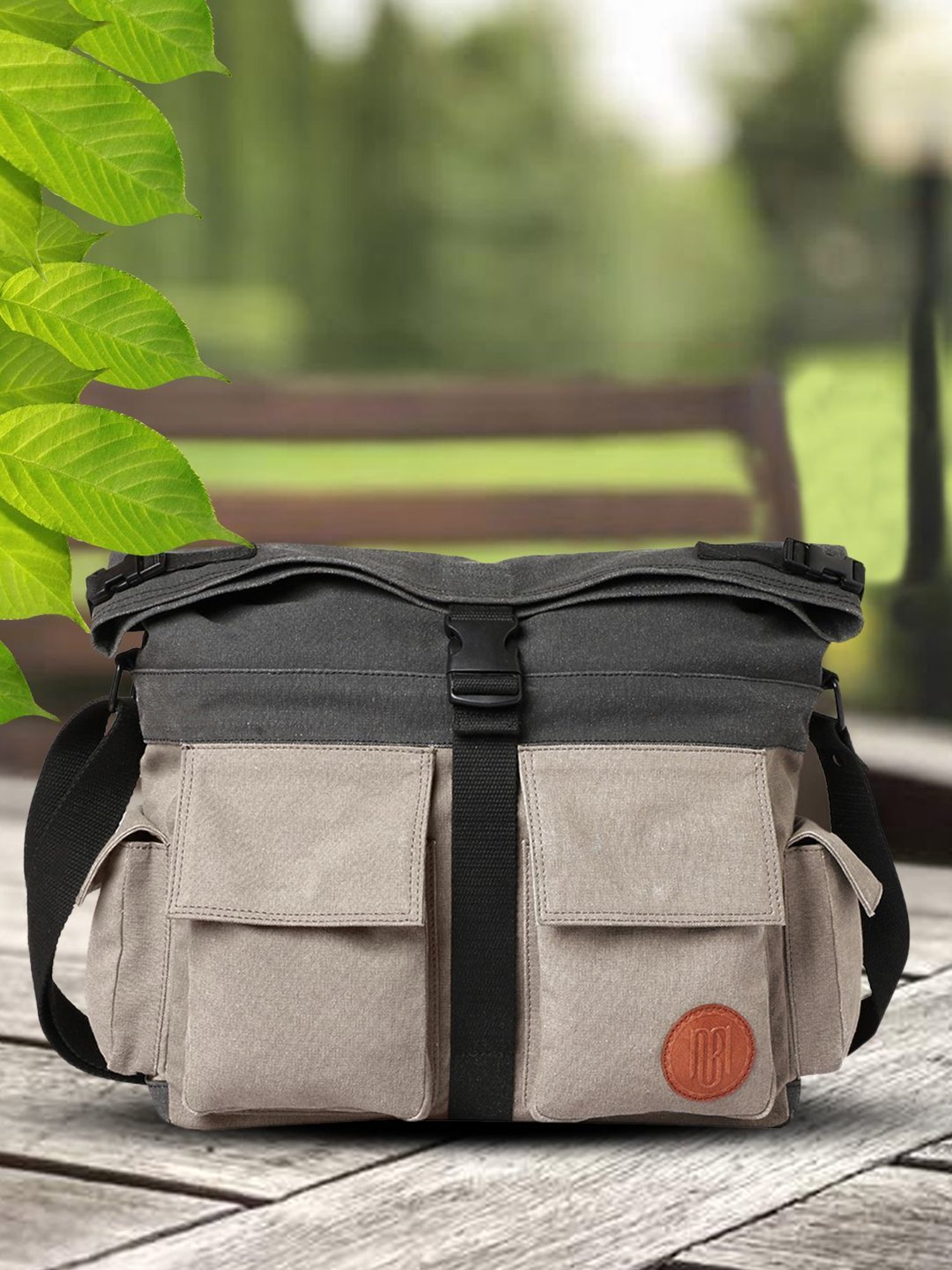 Mona B Beige Medium Cross Body Bag