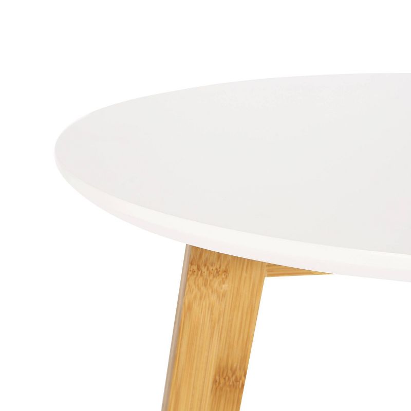 Phoenix Mid Century Wood Side Table White - Edgemod