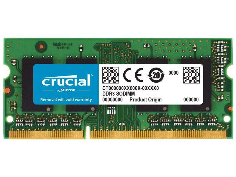 Crucial 4GB 204-Pin DDR3 SO-DIMM DDR3L 1600 (PC3L 12800) Laptop Memory Model CT51264BF160B