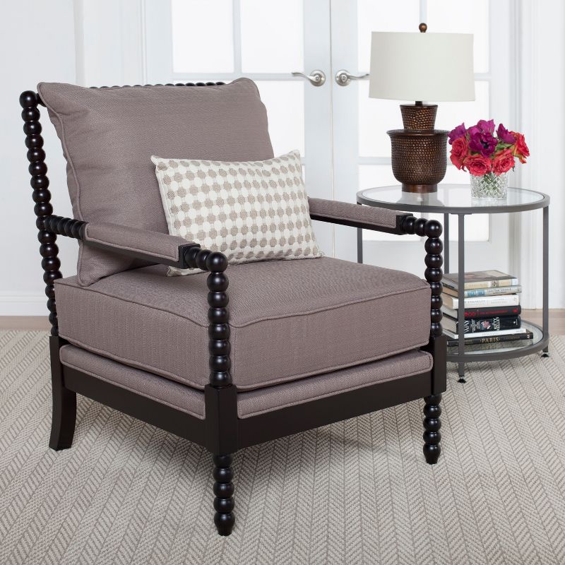 Home Colonnade Spindle Accent Chair - Mocha Brown Vanilla - Studio Designs
