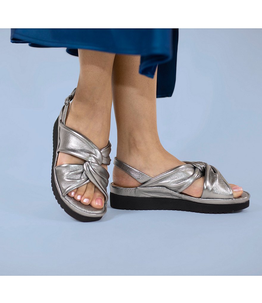 L'Amour Des Pieds Amiens Leather Twist Knot Sandals