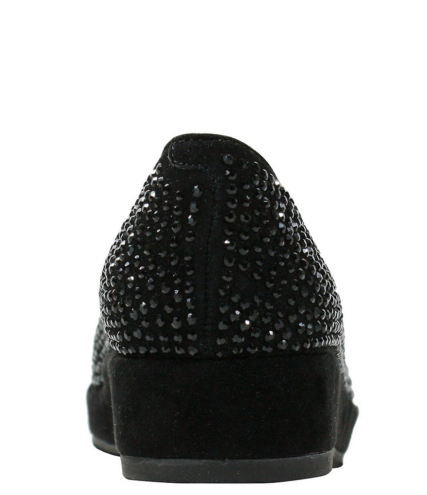 L'Amour Des Pieds Correze Suede Rhinestone-Embellished Slip-Ons