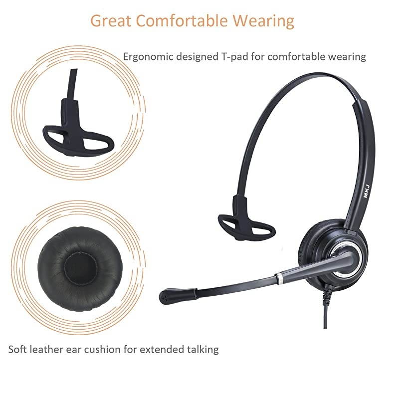 Cisco Headset with Noise Cancelling Microphone Telephone Headset for Cisco Office Phones 6921 7821 7861 7940 7941G 7942G 7945G 7960G 7961G 7962G 7965G 7970 7971G 7975G 8811 8851 8865 9971 etc