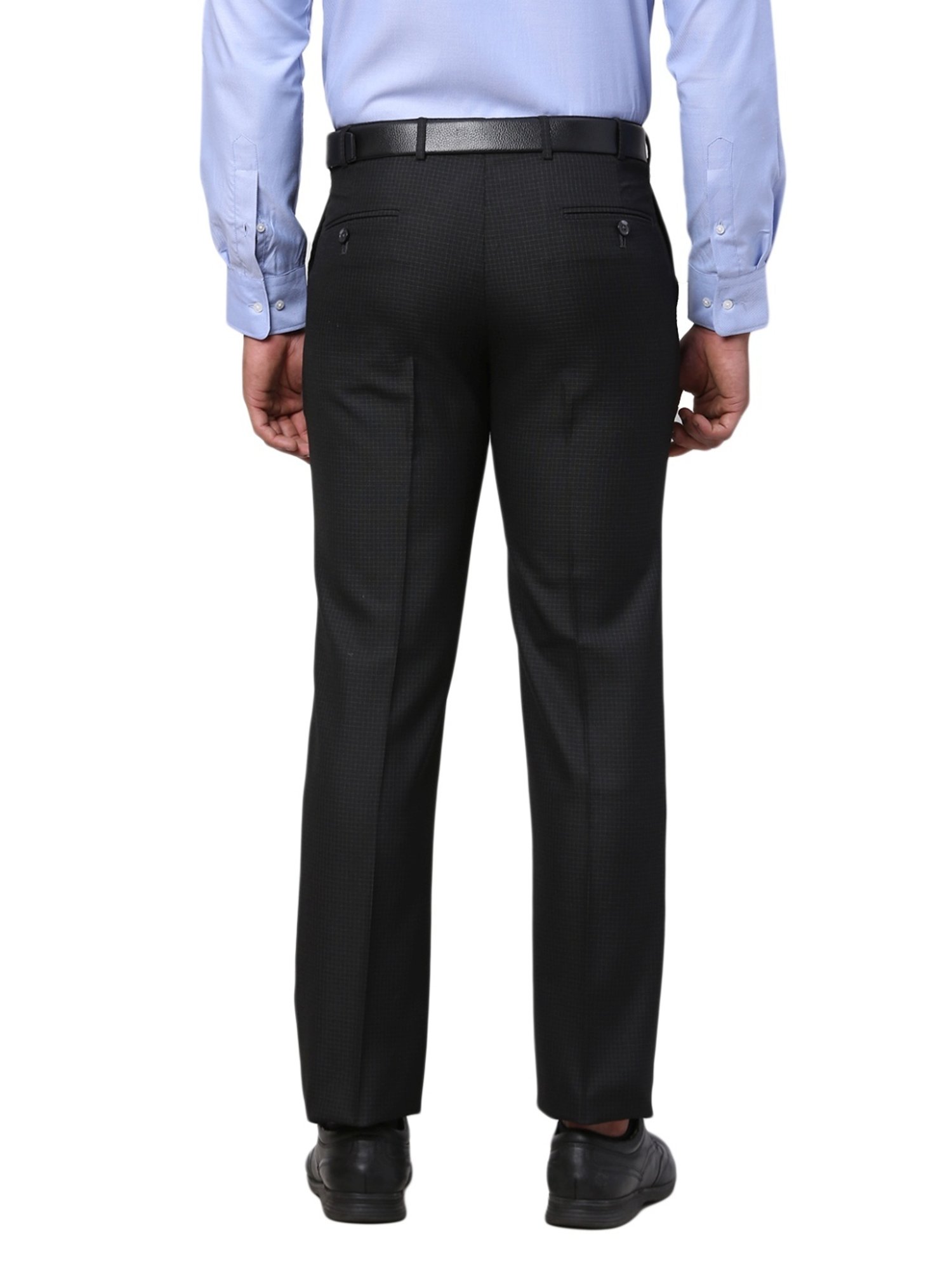Arrow Navy Regular Fit Trousers