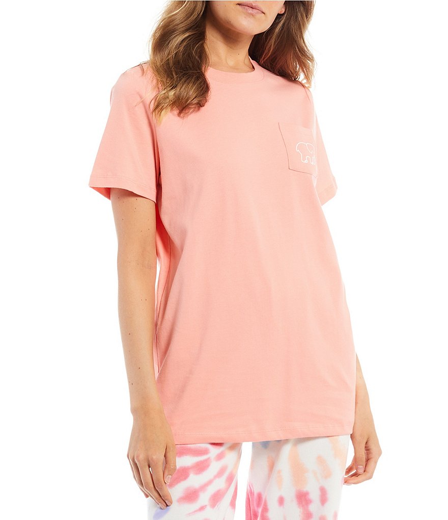 Ivory Ella Short-Sleeve Organic Cotton Logo Graphic Tee