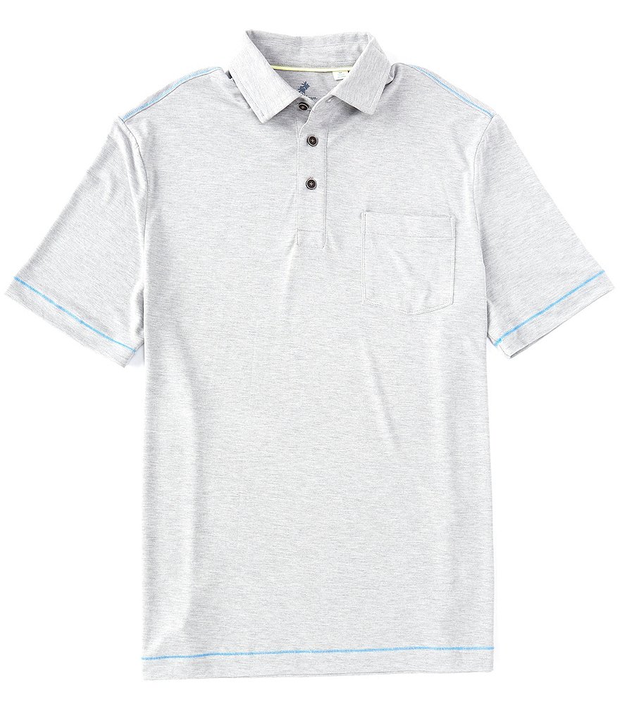 Caribbean Knit Short-Sleeve Polo Shirt