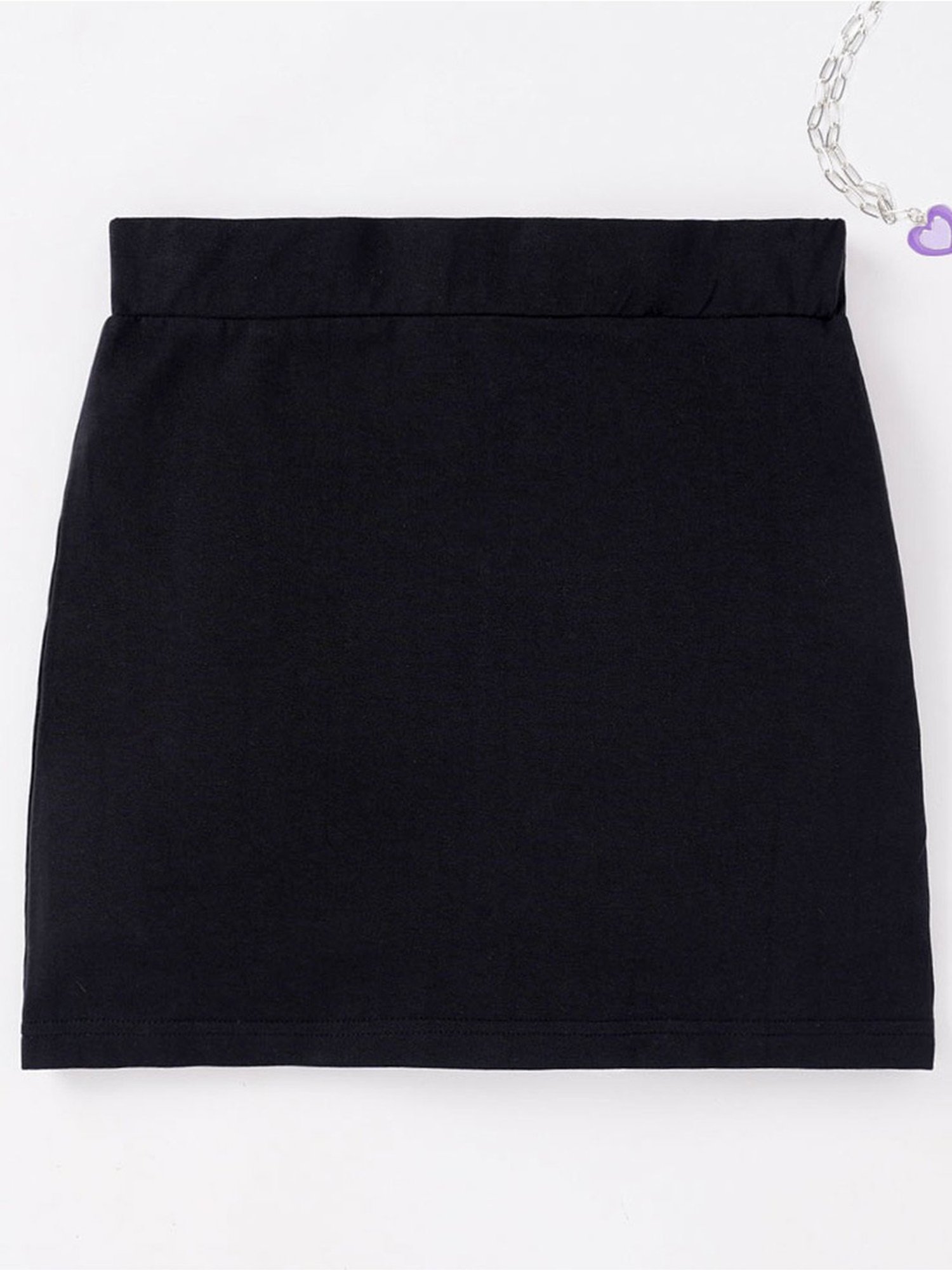 Edheads Kids Black Cotton Regular Fit Skirt