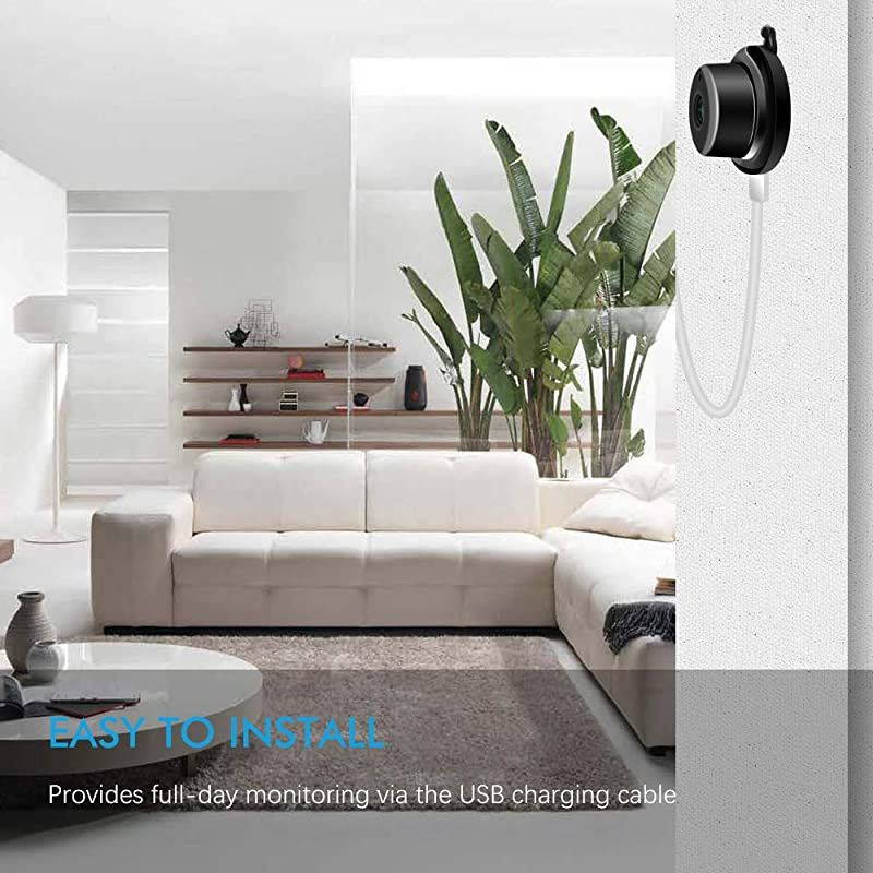 Hidden WiFi Camera Security Mini Spy Camera Covert Nanny Cam Indoor Video Recorder Support 2 Way Audio Motion Detection Night Vision