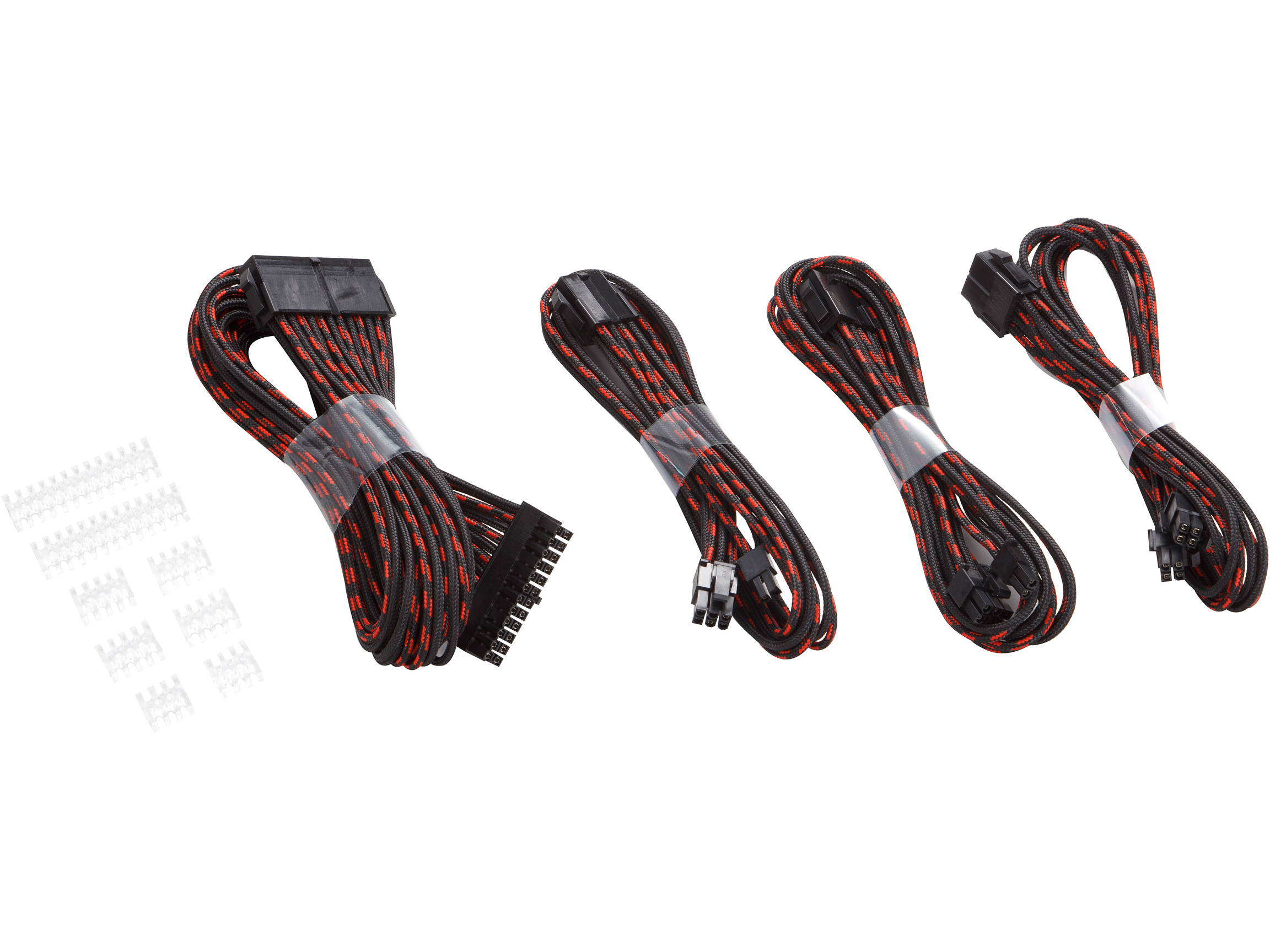 Graphics Card 6+2Pin 8Pin Male to Male Adapter Power Cable for Great Wall Dragon Module Power Supply with Net Cover,Black,about 58cm