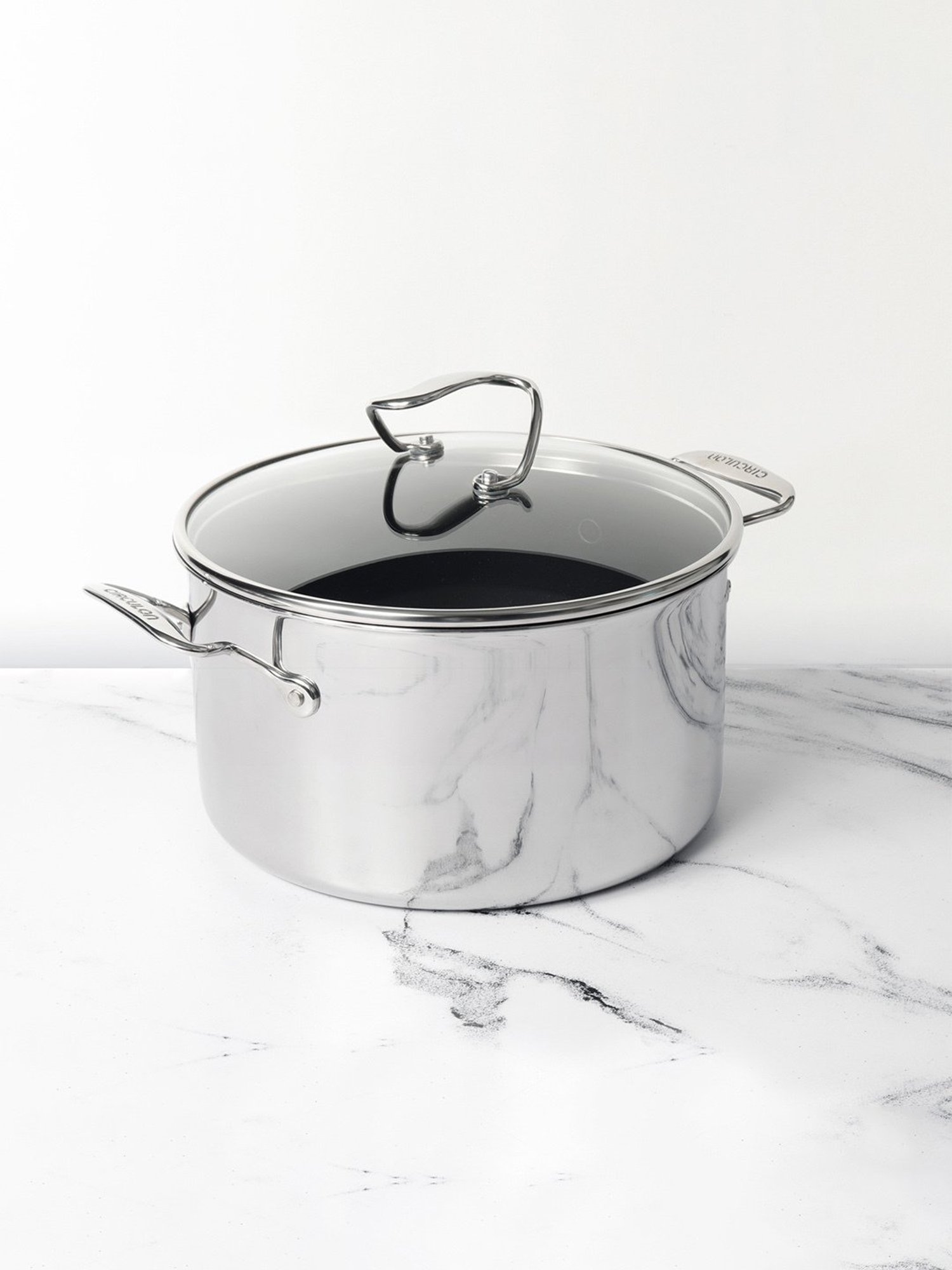 Circulon Silver Stainless Steel Non-Stick Casserole with Lid (7.63 L)