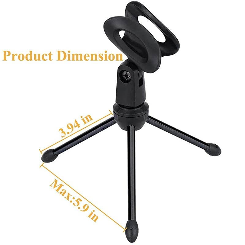 Microphone Stand, Upgraded Angle Adjustable Tripod Table Mic Stand for Recording Microphone or Other Microphone
