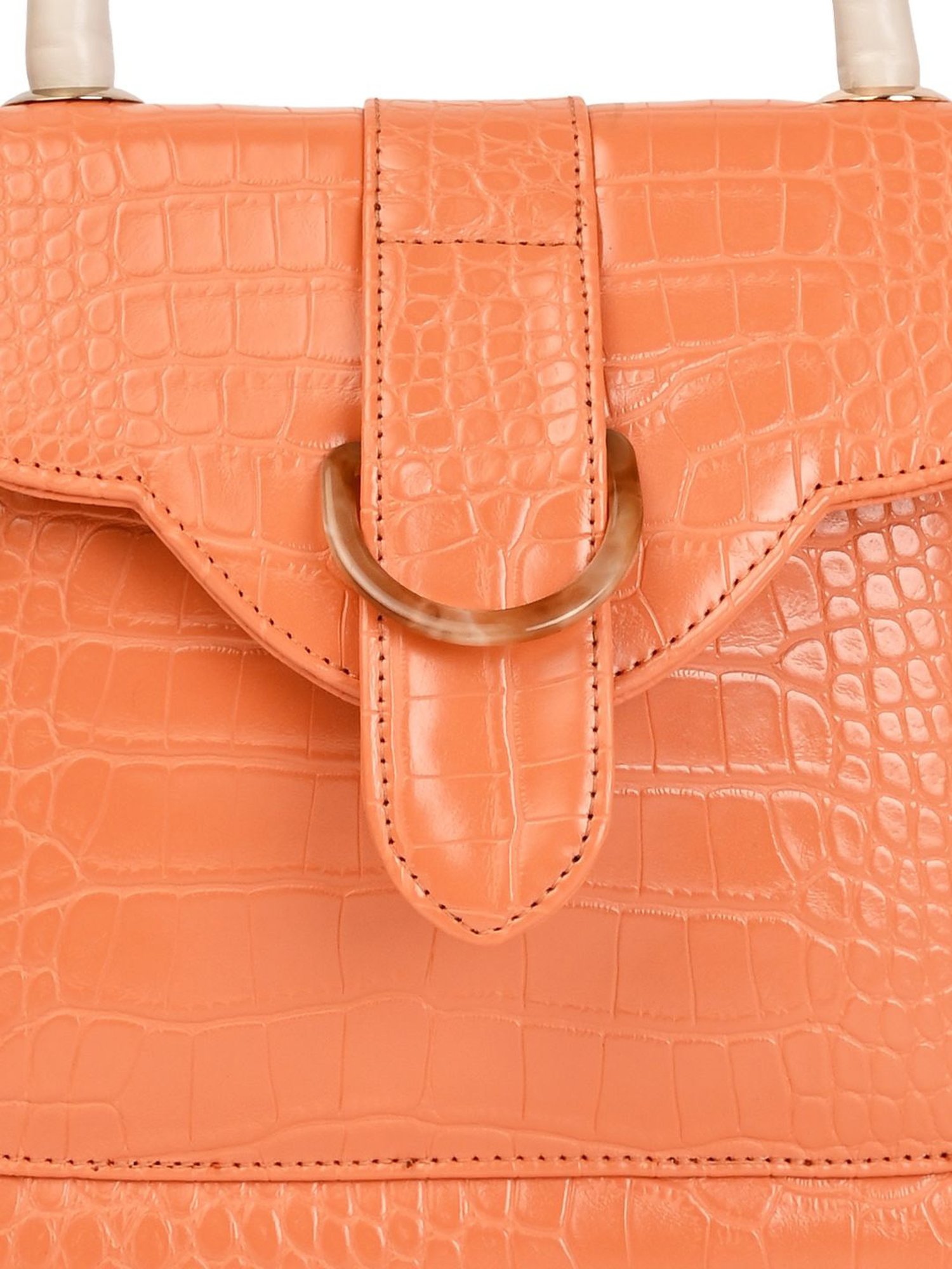 Favore Tan Solid Medium Satchels