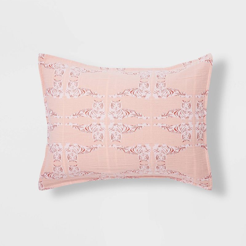 Standard Tiger Coverlet Sham Blush - Opalhouse™