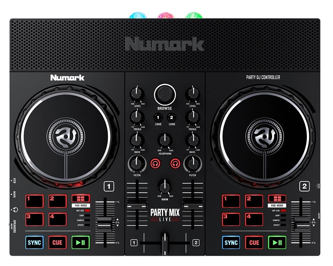 Numark Party Mix Live DJ Controller with Light Show and Built-in Speakers