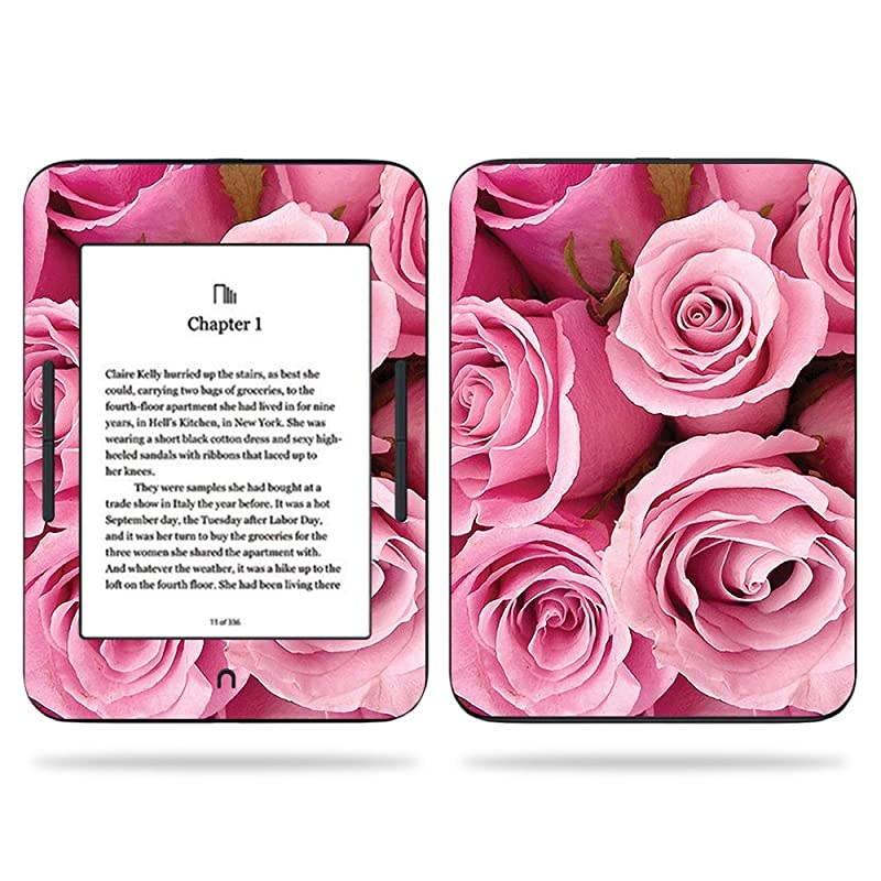 Skin Compatible with Barnes Noble Nook GlowLight 3 2017 Pink Roses | Protective Durable and Unique Vinyl Decal wrap Cover | Easy to Apply Remove | Made in The USA