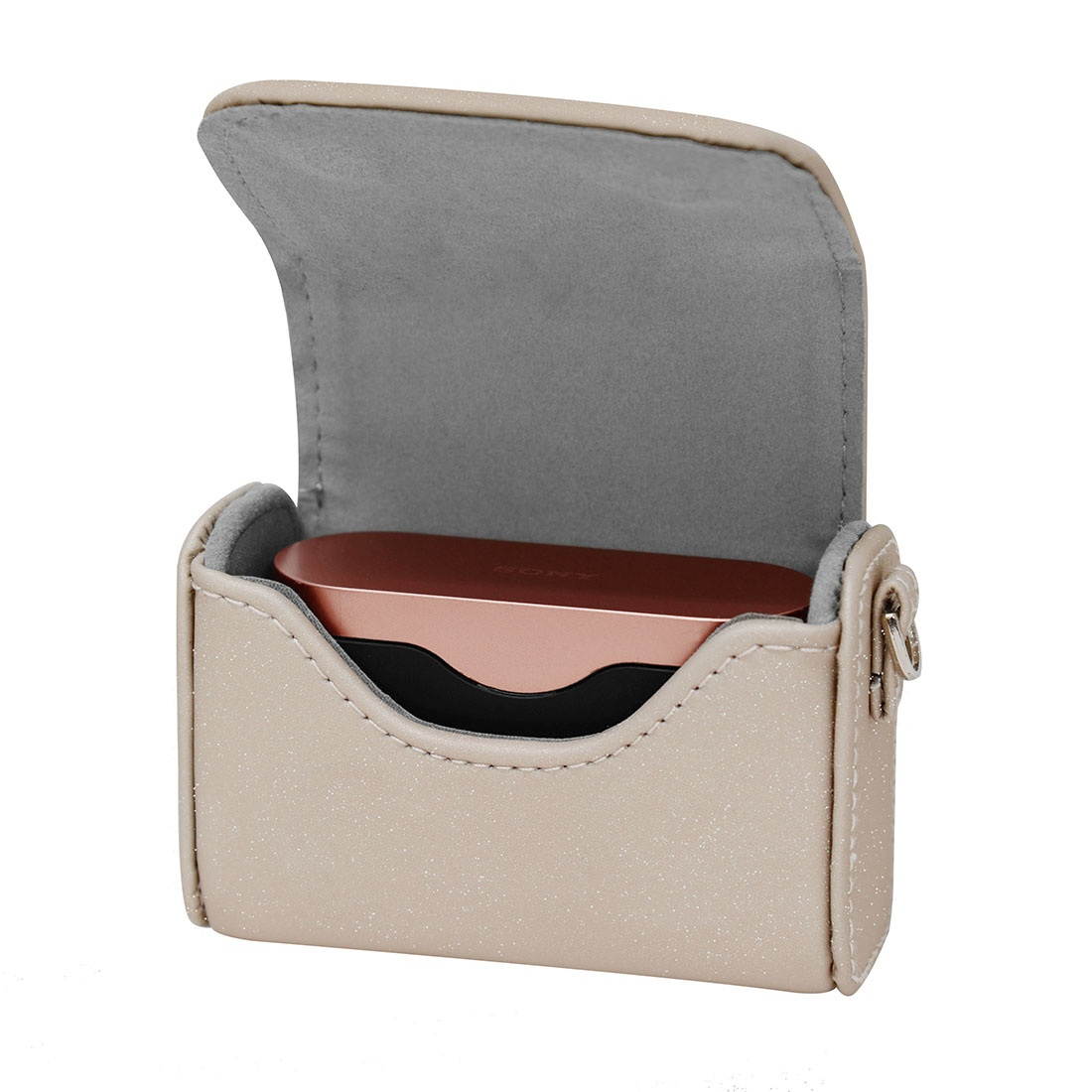 Geekria Earbuds Pouch Case for Sony WF-1000XM3, Truly Wireless Noise Canceling Earphone Travel Bag, WF1000XM3 Portable Earbud Box Pouch protector/WF1000XM3 S Mini Storage Carrying Case (Silver Gold)