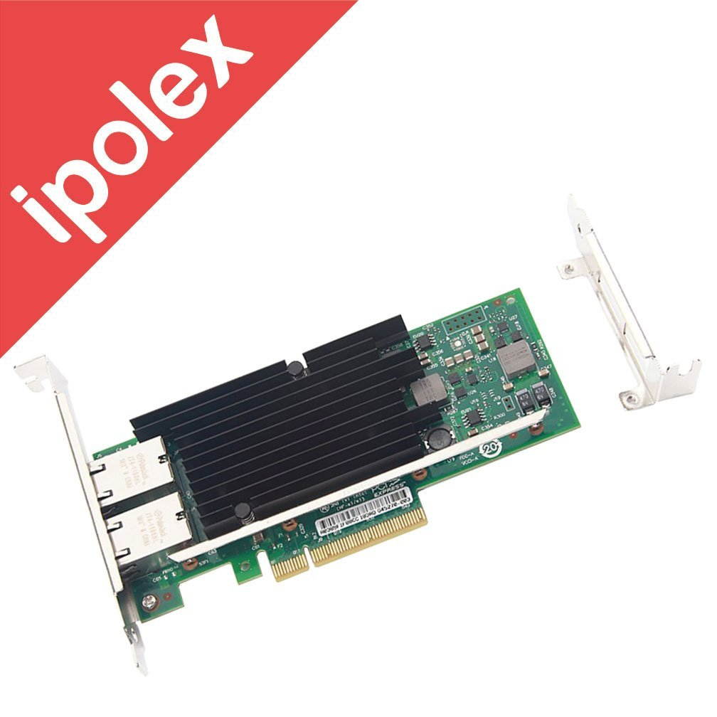 Ipolex 10GbE Intel X540-T2 Converged Network Adapter(CNA/NIC), Copper Dual RJ45 Port