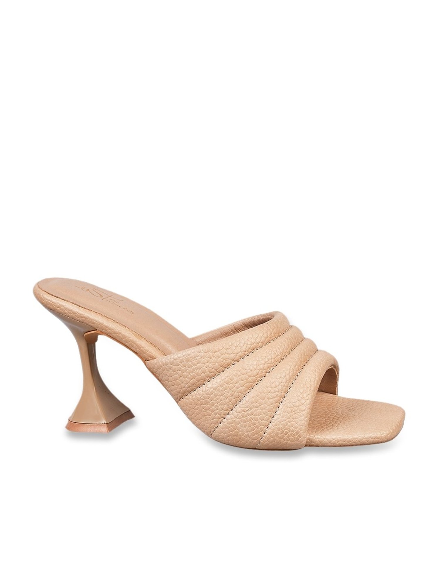 The White Pole Women's Beige Casual Sandals