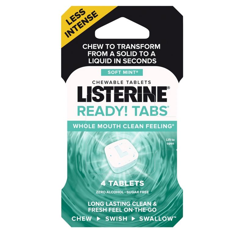 Listerine Ready Tabs Soft Mint - Trial Size - 4ct
