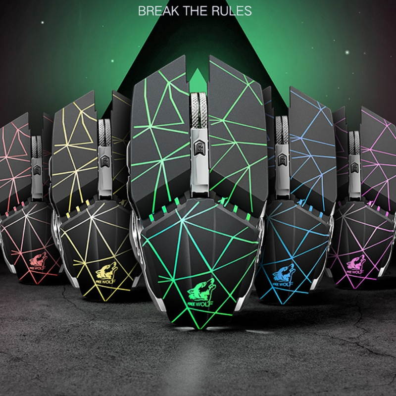 Free Wolf X11 Ergonomic 2.4G 2400DPI Wireless Optical Mouse for Laptop Computer