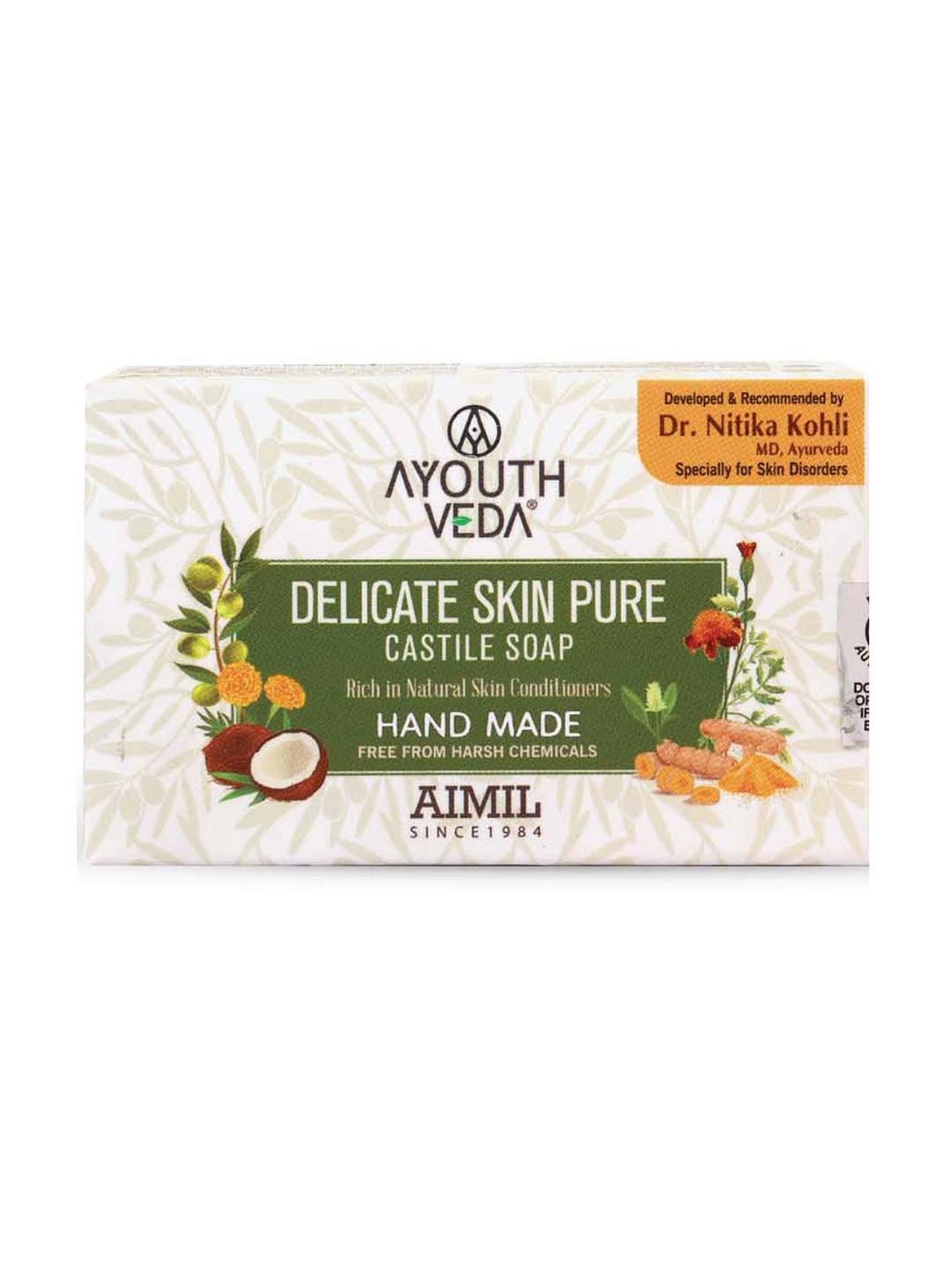 AyouthVeda Delicate Skin Pure Castile Soap - 100 gm
