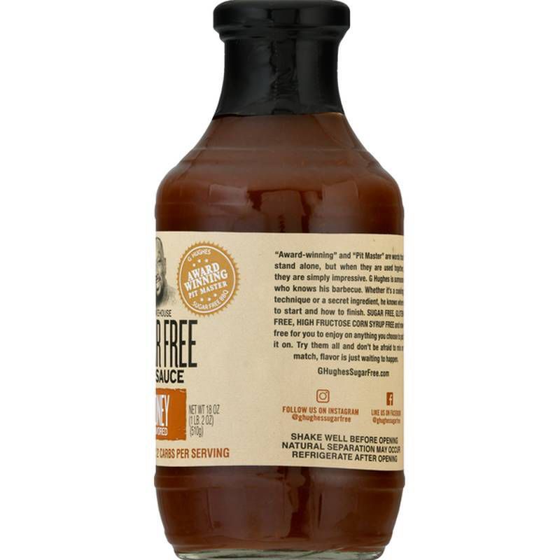 G Hughes Smokehouse Sugar Free BBQ Sauce Honey Flavored - 18oz