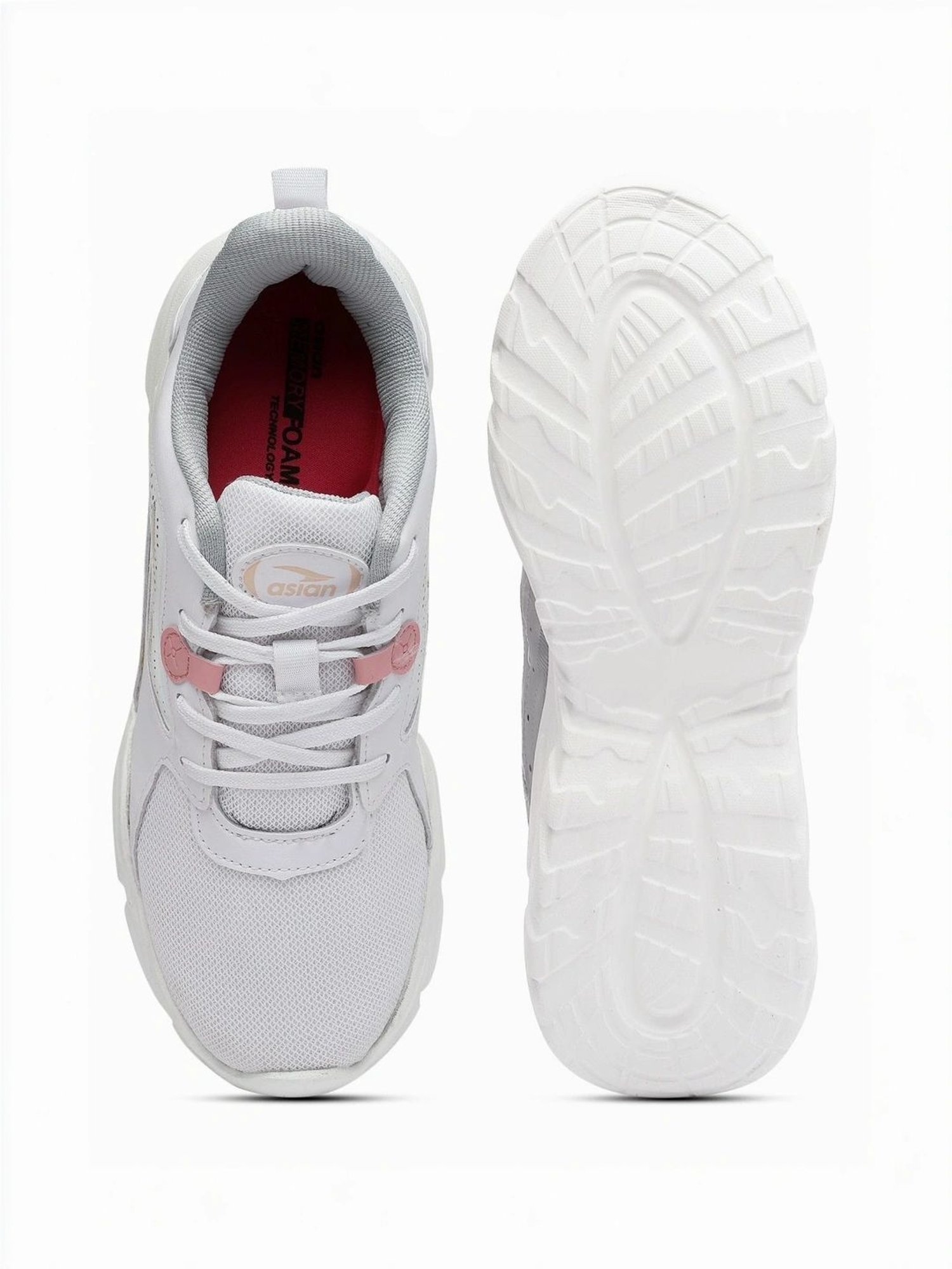 Asian Women's White Running Shoes