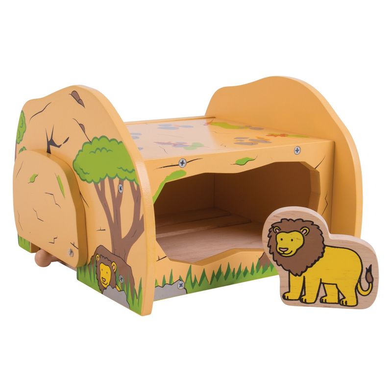 Bigjigs Rail Safari Lions Den Wooden Railway Train Set Accessory
