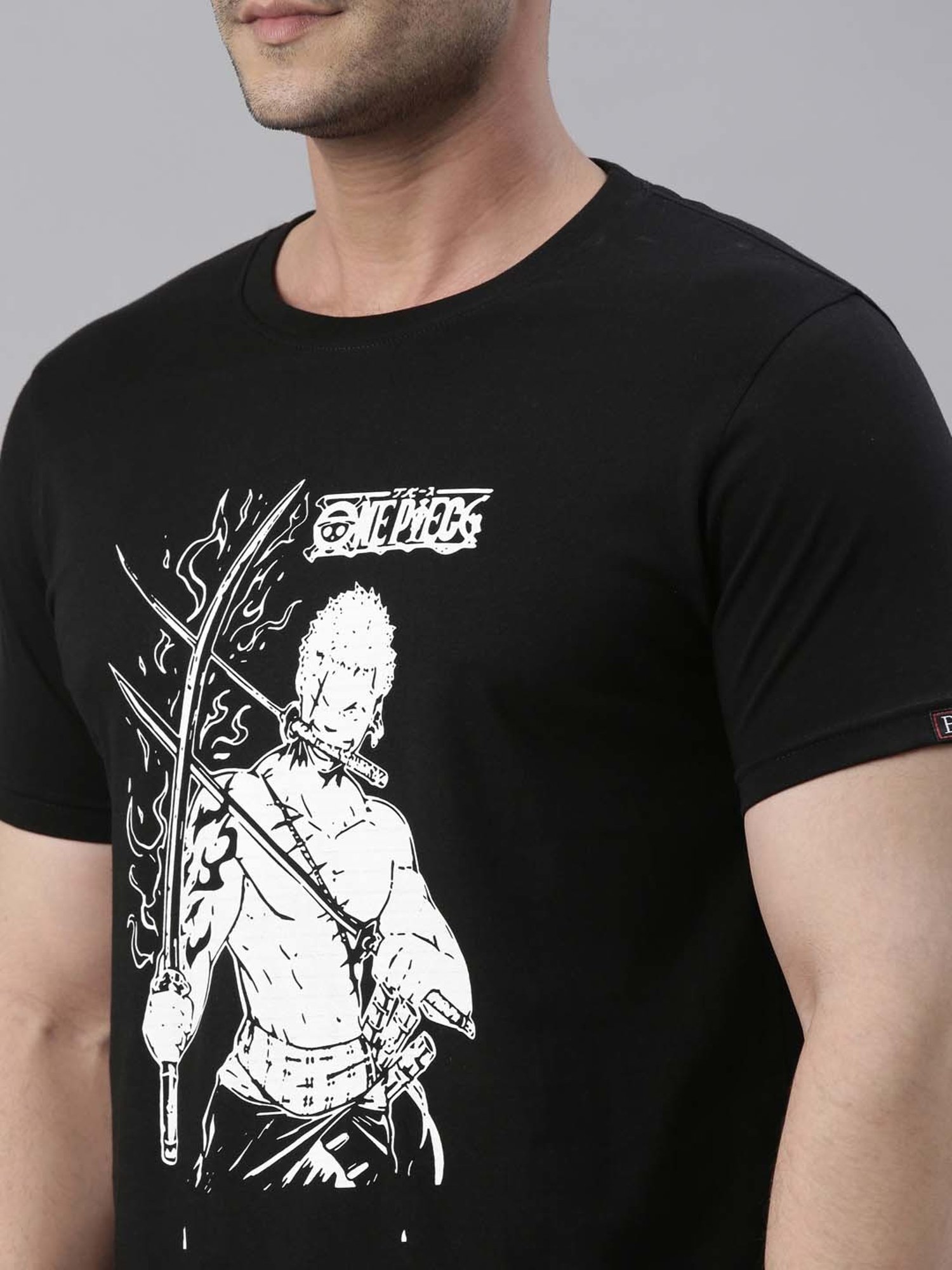 Bushirt Black Cotton Crew T-Shirt