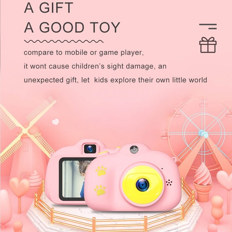 RK-K9 2.0 / 2.4 inch 20.0MP Dual-lens Child Camera, Support Game & Video & 64GB TF Card