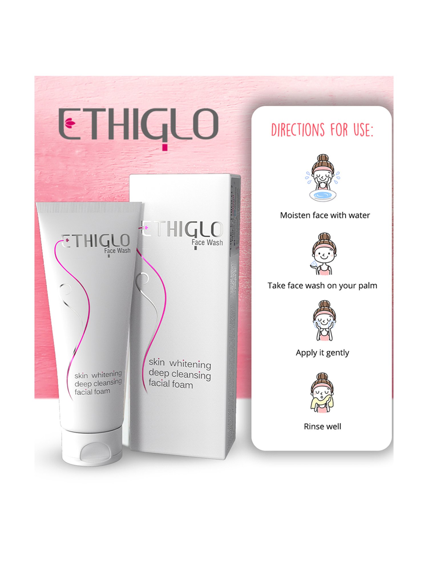 Ethiglo Skin Whitening Face Wash - Pack of 4 (70 ml Each)