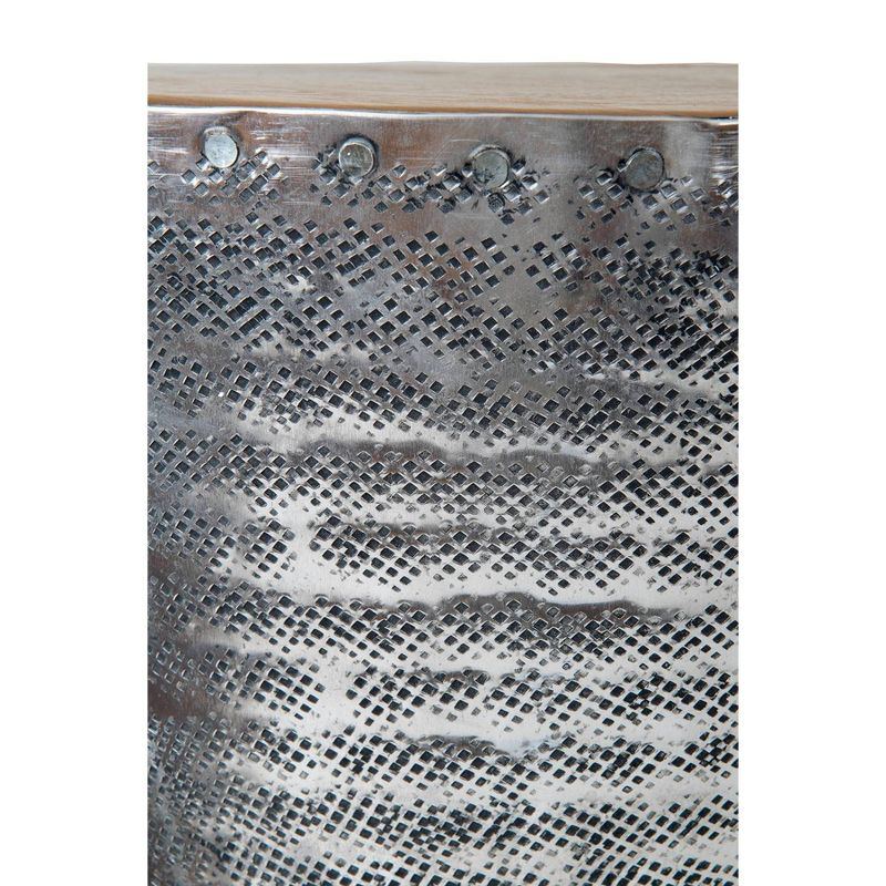 Lupton Teak Accent Table Silver - East At Main