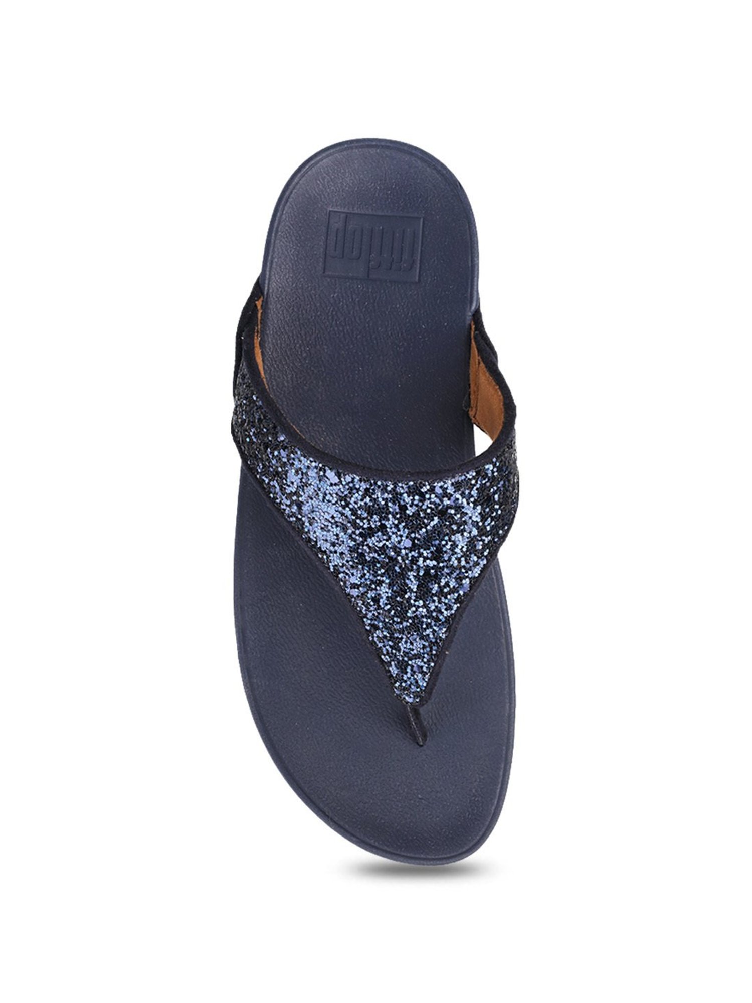 FitFlop Women's Navy Thong Wedges