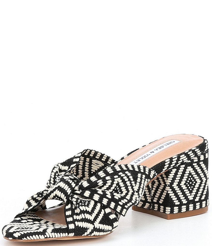 Chelsea & Violet Gia Knot Printed Mules