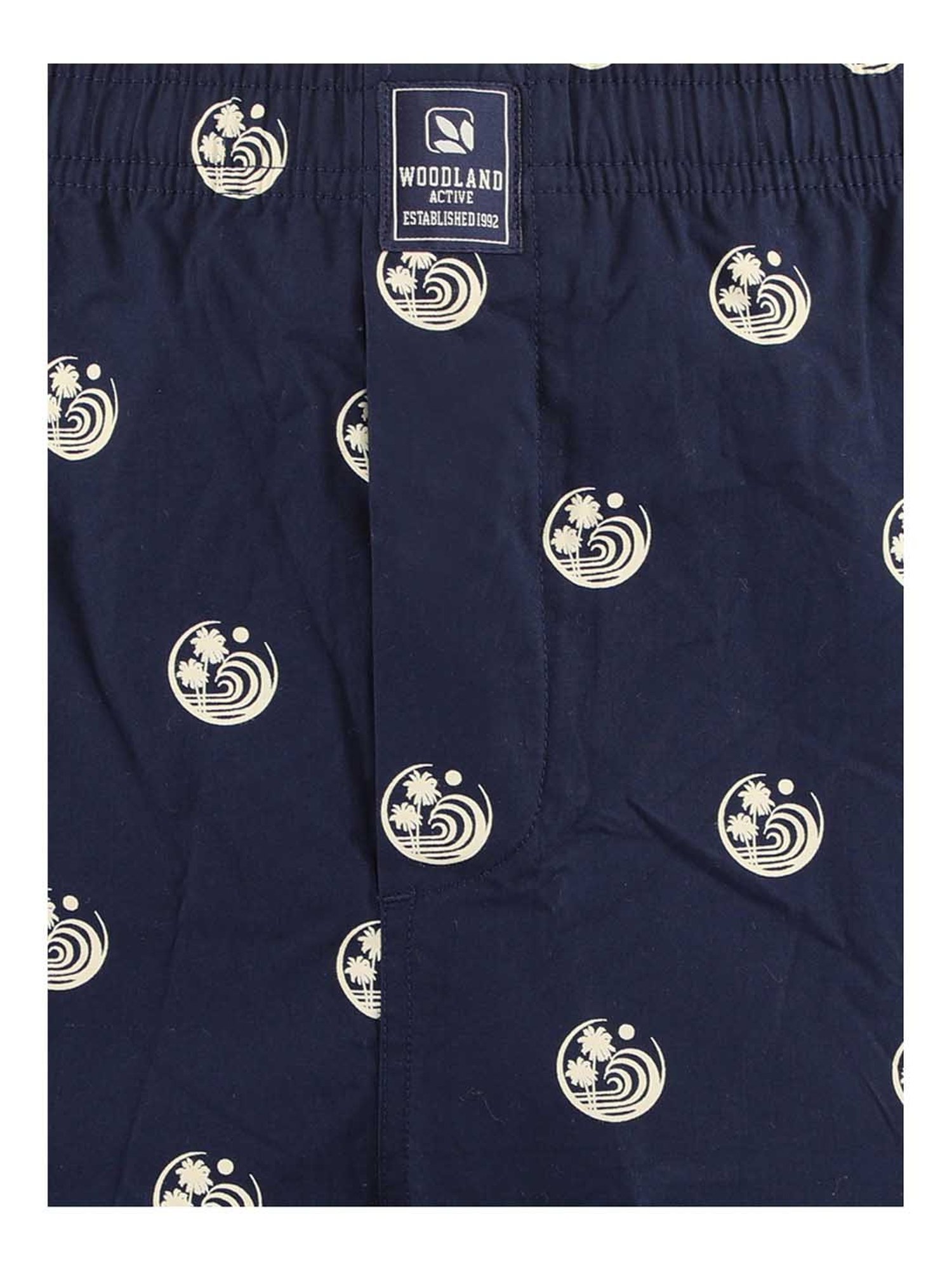 Woodland Navy Regular Fit Pyjama Pants