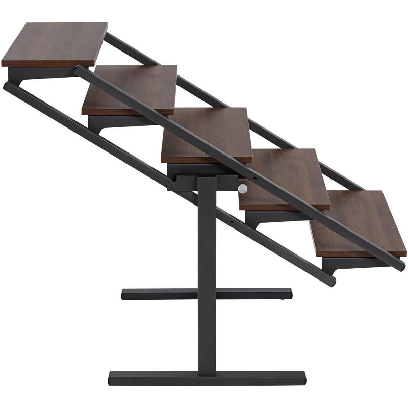 Furinno Turn-N-Tube 4 Tier Multipurpose Open Wood Display Shelf and Bookcase for Living Room, Dining Room, Bedroom, and Office Spaces, Espresso Black